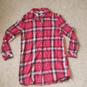 Victoria Secret flannel button down pajama